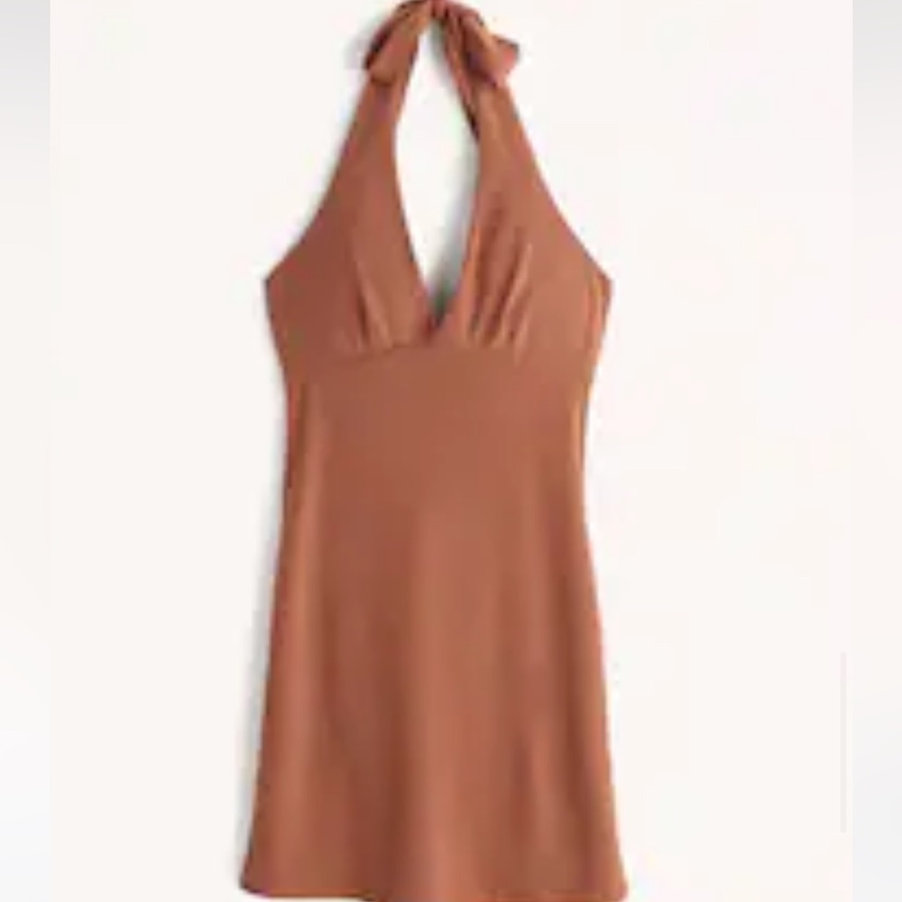 Brown mini dress